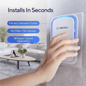 Clarifion - Air Ionizers for Home (1 Pack), Negative Ion Filtration System, Quiet Air Freshener for Bedroom, Office, Kitchen, Portable Air Filter Odor, Smoke Dust, Pets, Eliminator, Mini Air Cleaner - Image 4