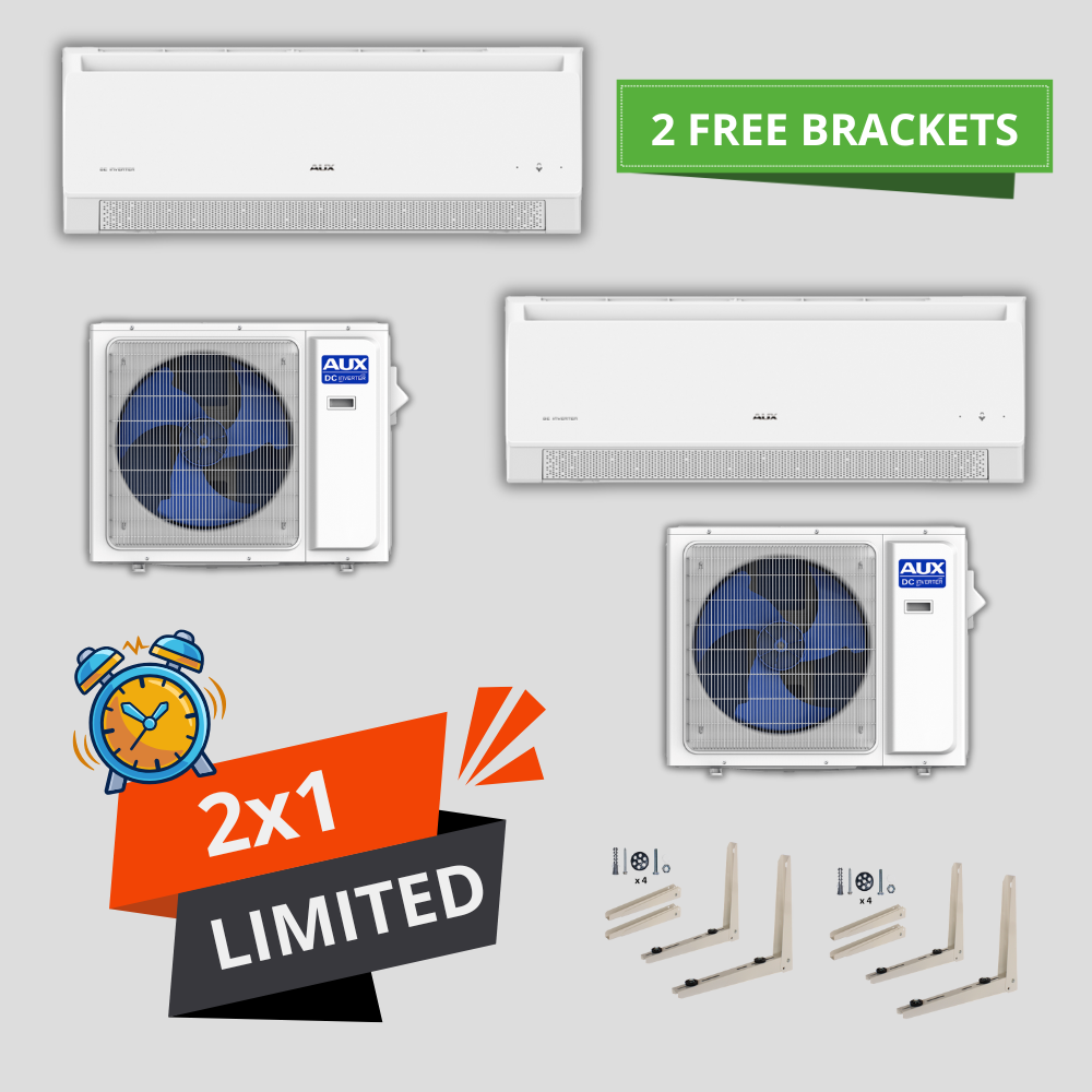 2X1 – 18,000 BTU 230V 21.5 SEER2 9.5 HSPF2 C Series AUX Brand R-32 Heat ...