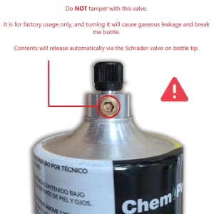 Quick-Recharge Refrigerant Bottle for HVAC Systems with Leak-Stop and UV-Dye Additive, 1.75lb - Image 2