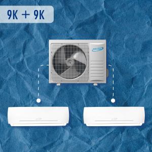 2X1 - Air-Con 2 Zone 9000 BTU +9000 BTU 18000 BTU 22 SEER Multi Split 230v Air Conditioner - Image 4