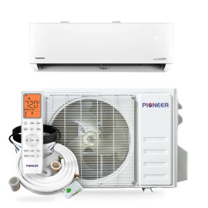 Pioneer® Quantum Hyperformance™ 9,000 BTU 25 SEER2 230V High-Wall Ductless Energy-Star Mini-Split Air Conditioner Inverter Hyper Heat Pump Full Set