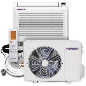 Pioneer® Quantum Ultra™ 12,000 BTU 24.6 SEER2 230V Floor/Low-Wall Mounted Console Ductless Mini-Split Air Conditioner Inverter Heat Pump Full Set